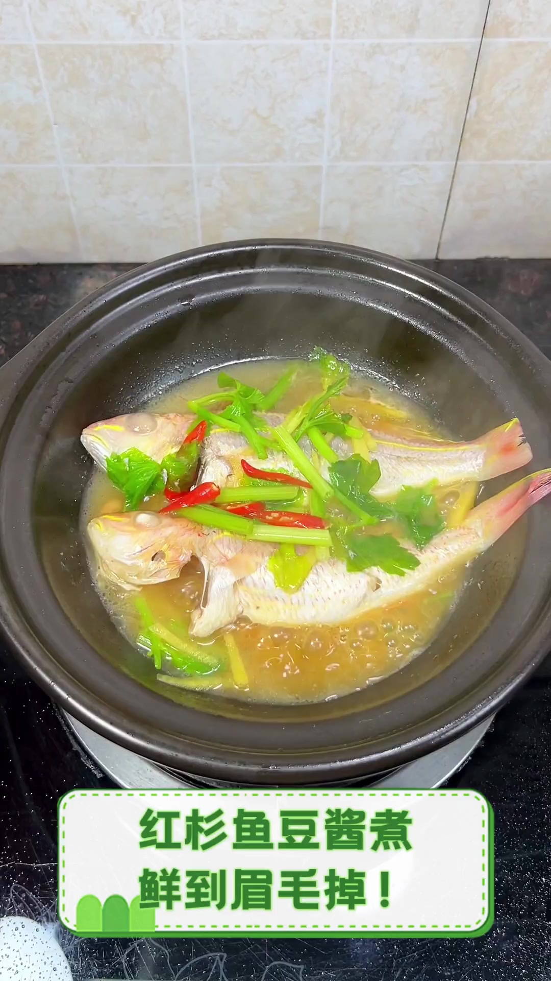 红杉鱼豆酱煮,鲜到眉毛掉!