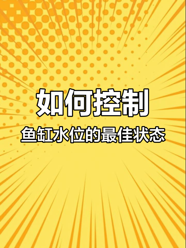 鱼缸水位调节技巧,停电不溢流的关键设置