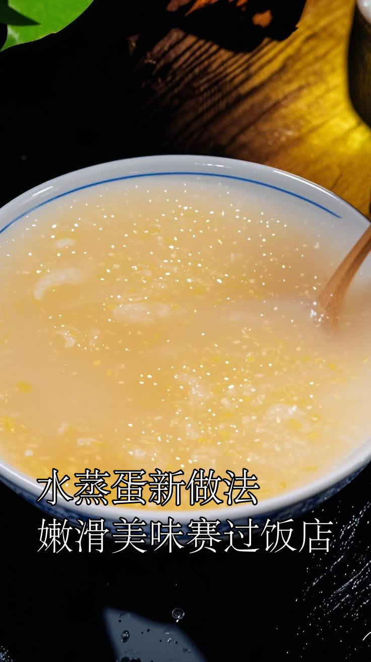 水蒸蛋新做法,嫩滑美味赛过饭店