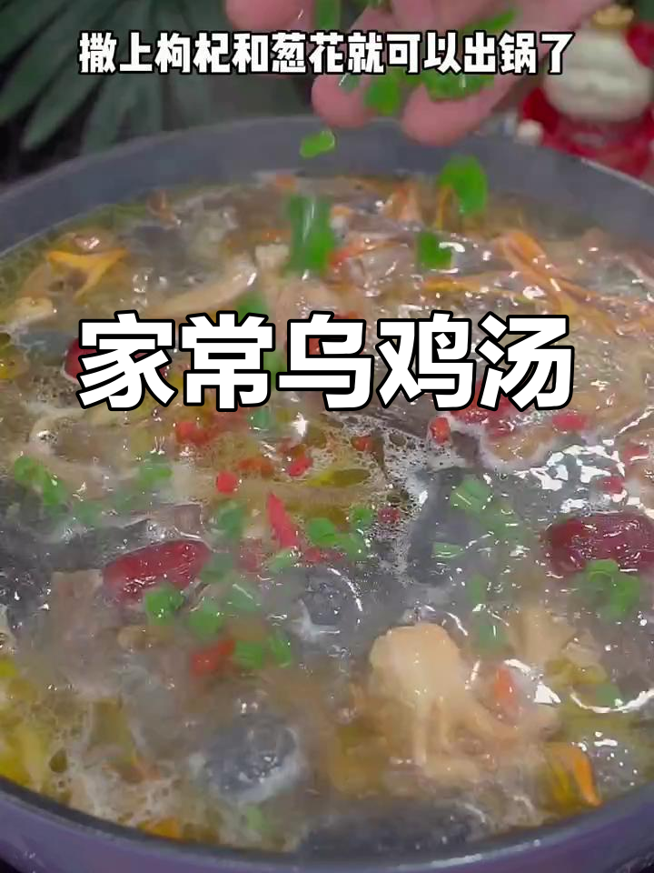 乌鸡汤家常做法,营养满满,汤鲜味美