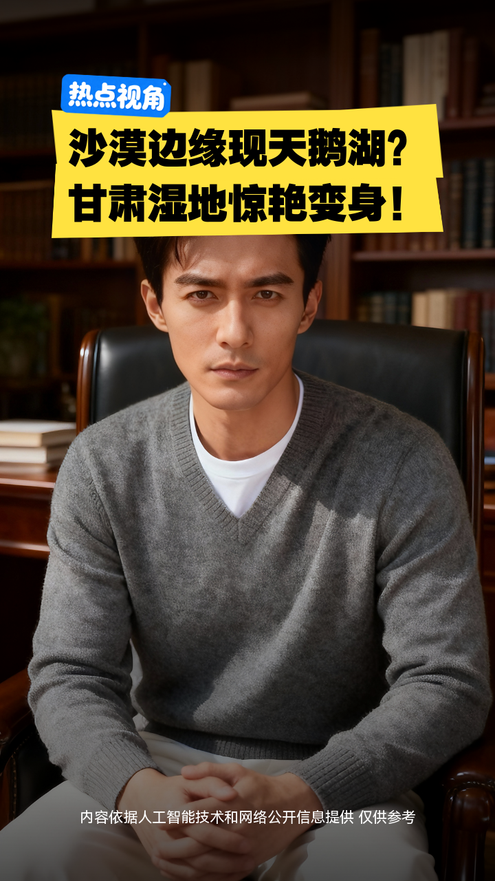 沙漠边缘现天鹅湖？甘肃湿地惊艳变身！