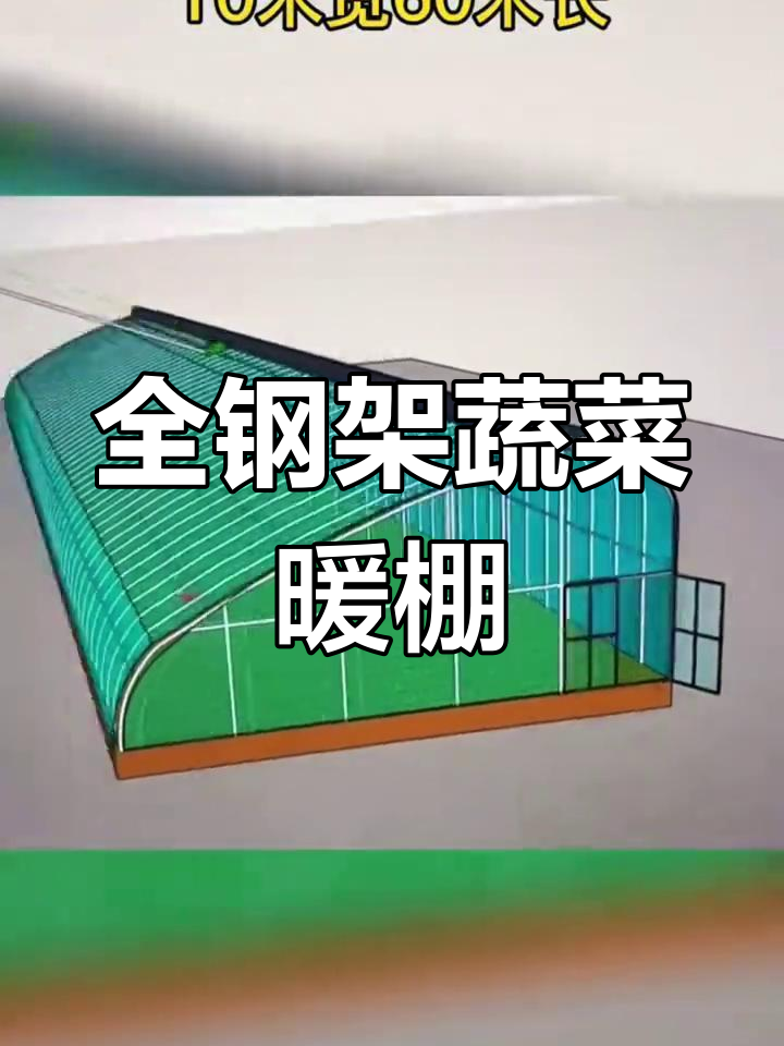 半坡式蔬菜大棚设计,全钢架结构抗风雪能力强