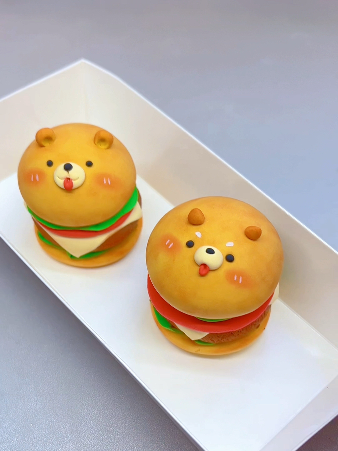 超轻粘土制作可爱汉堡包教程