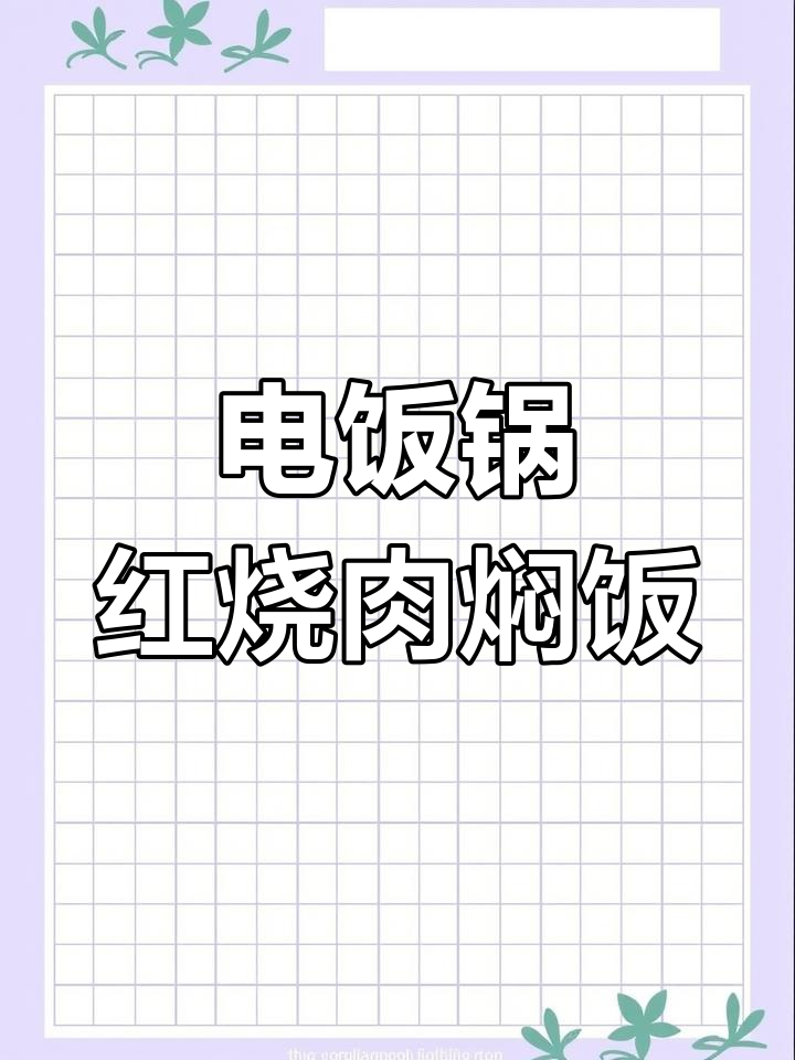 红烧肉焖饭,电饭锅轻松搞定,香气四溢让人无法抗拒