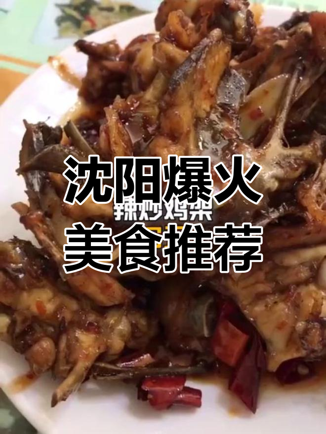 沈阳铁西神店,辣炒鸡架和油茄子超下饭!