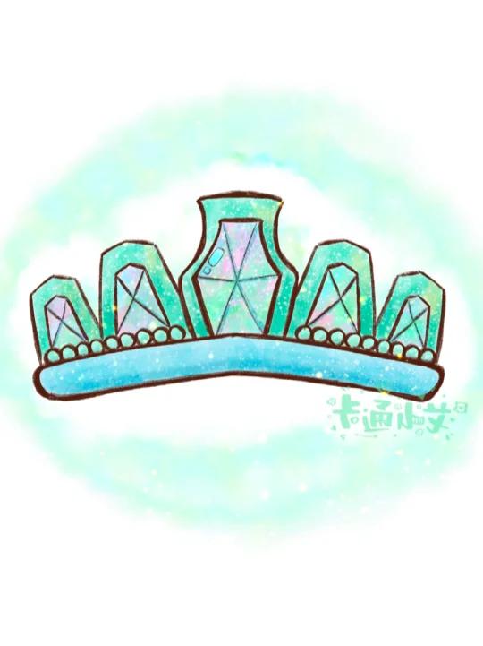 简笔画十二星座皇冠 水瓶座