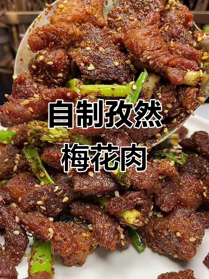 孜然梅花肉,轻松在家做烤串,健康又美味