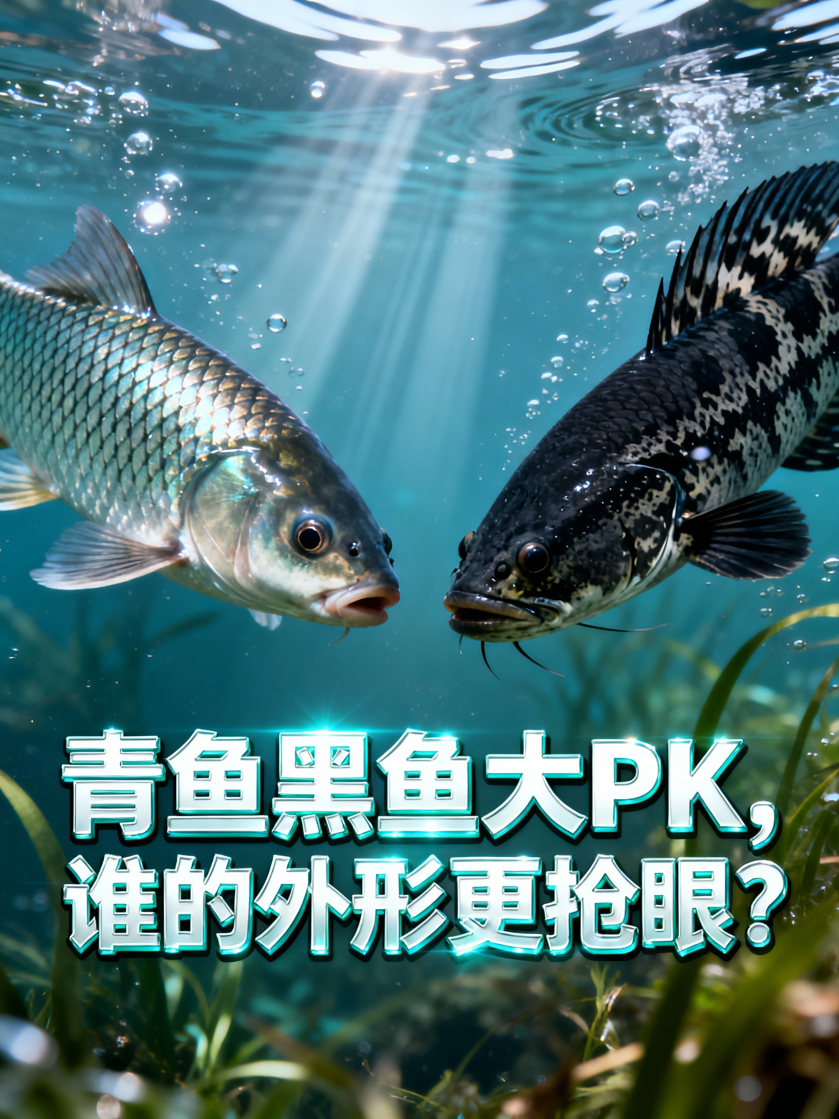 青鱼黑鱼大PK，谁的外形更抢眼？