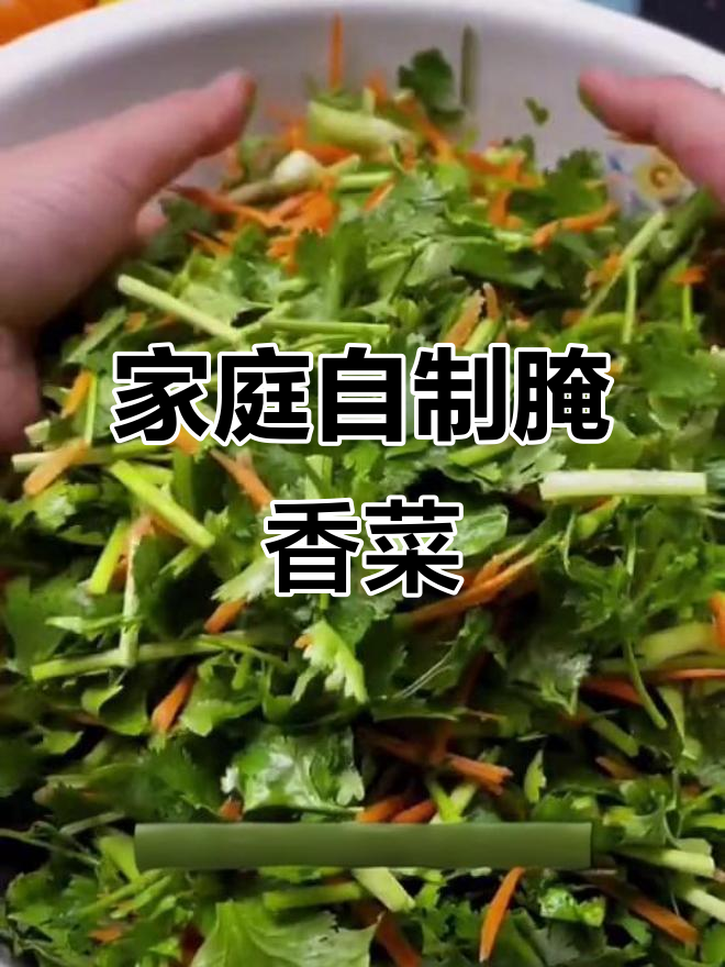 自制腌香菜新吃法,简单又美味!