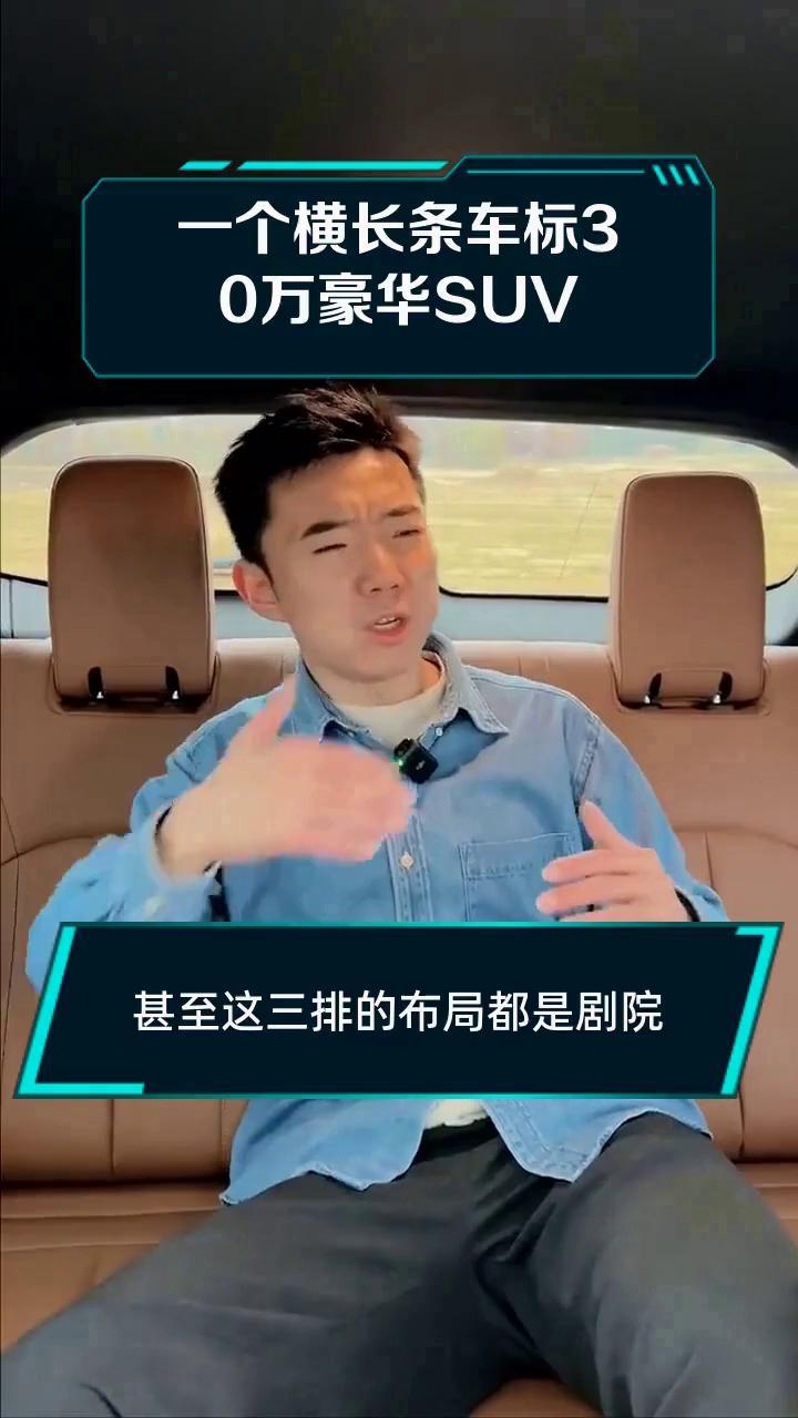 一个横长条车标30万豪华SUV