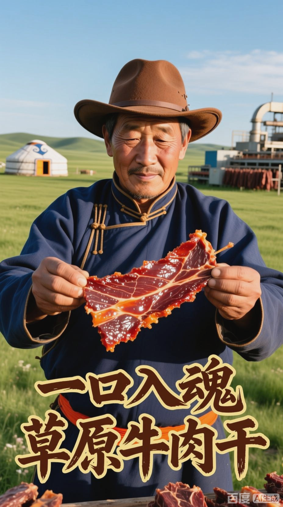 内蒙古大草原牛肉干，一口入魂