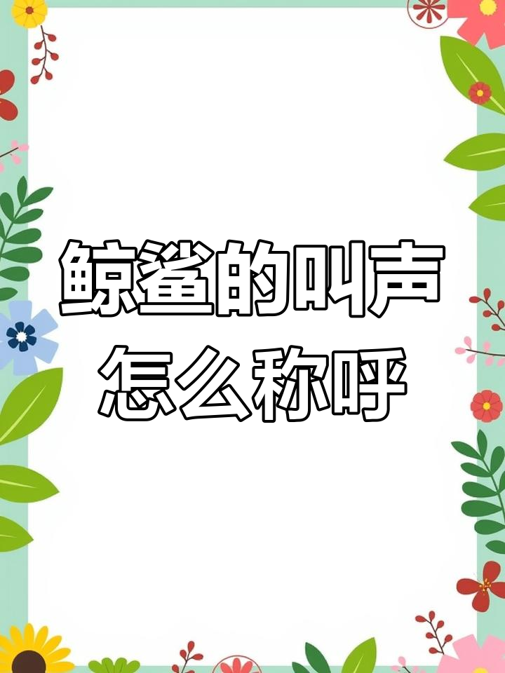鲸鱼叫“鲸落”,鲨鱼的叫声该叫什么?