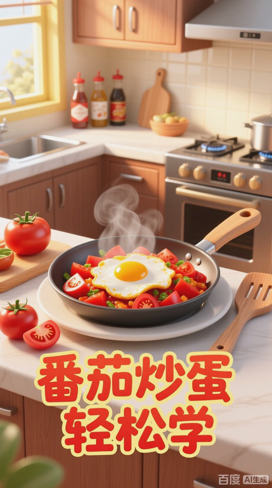 番茄炒蛋英语教程,轻松学做菜