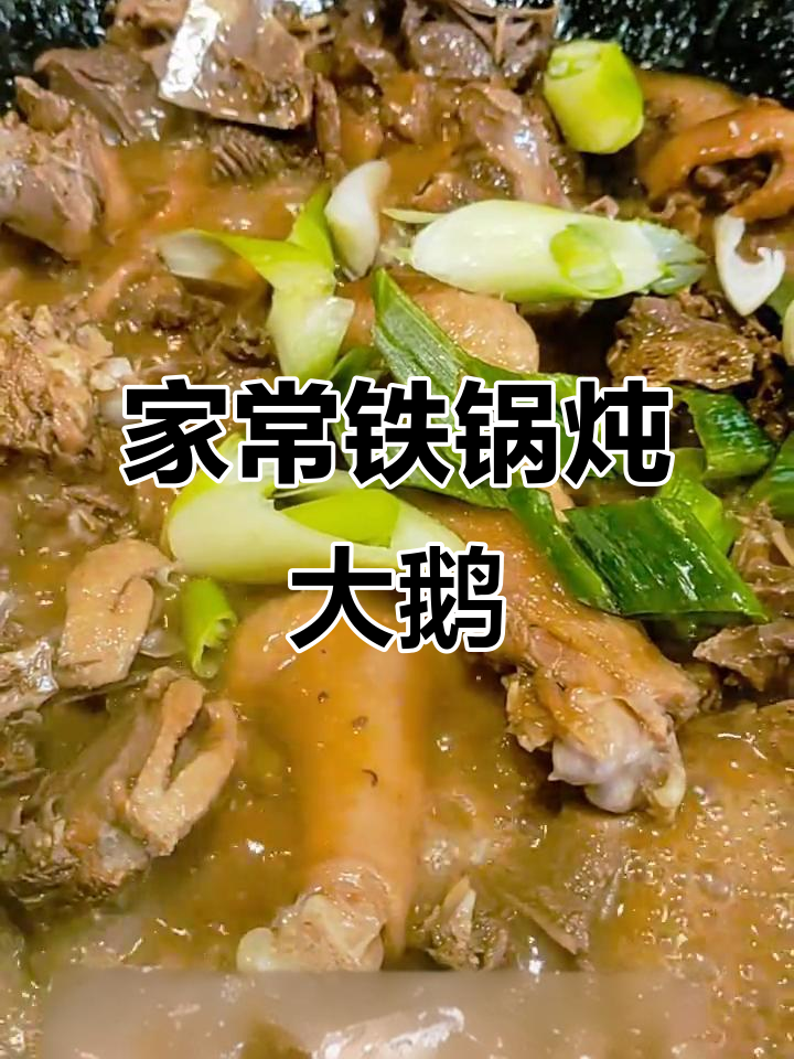 铁锅炖大鹅,连骨头都香!家常焖鹅肉做法揭秘