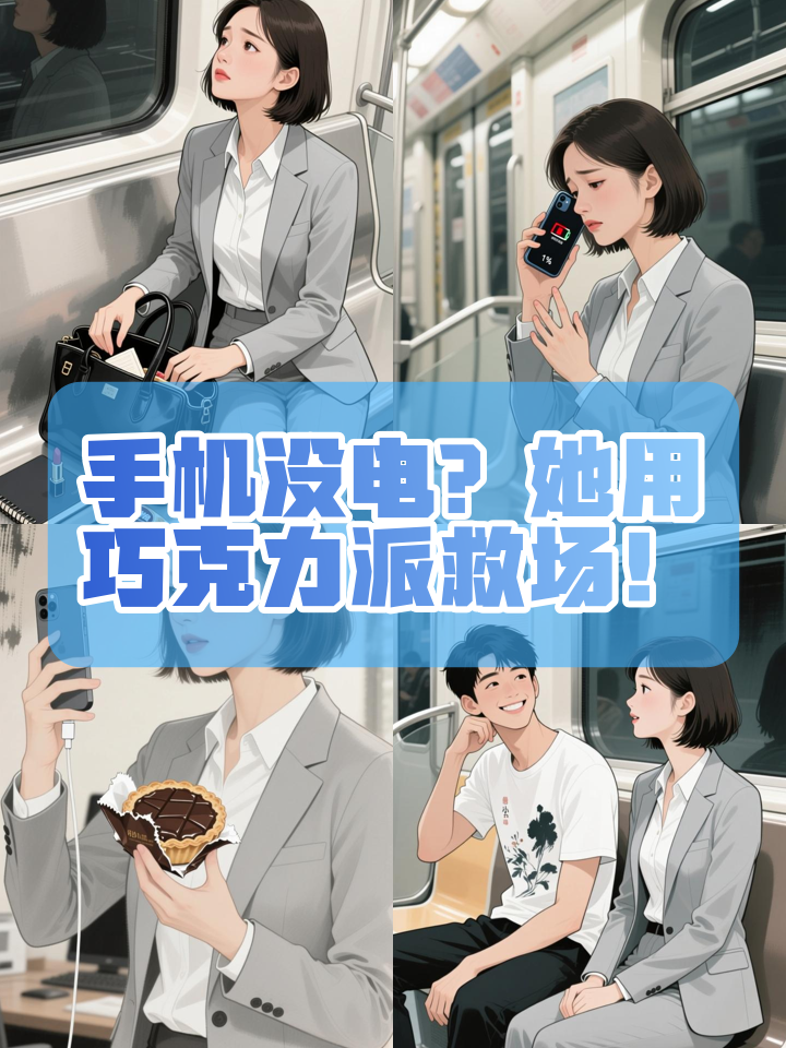 手机只剩1%电量,她竟用巧克力派让电量“复活”!