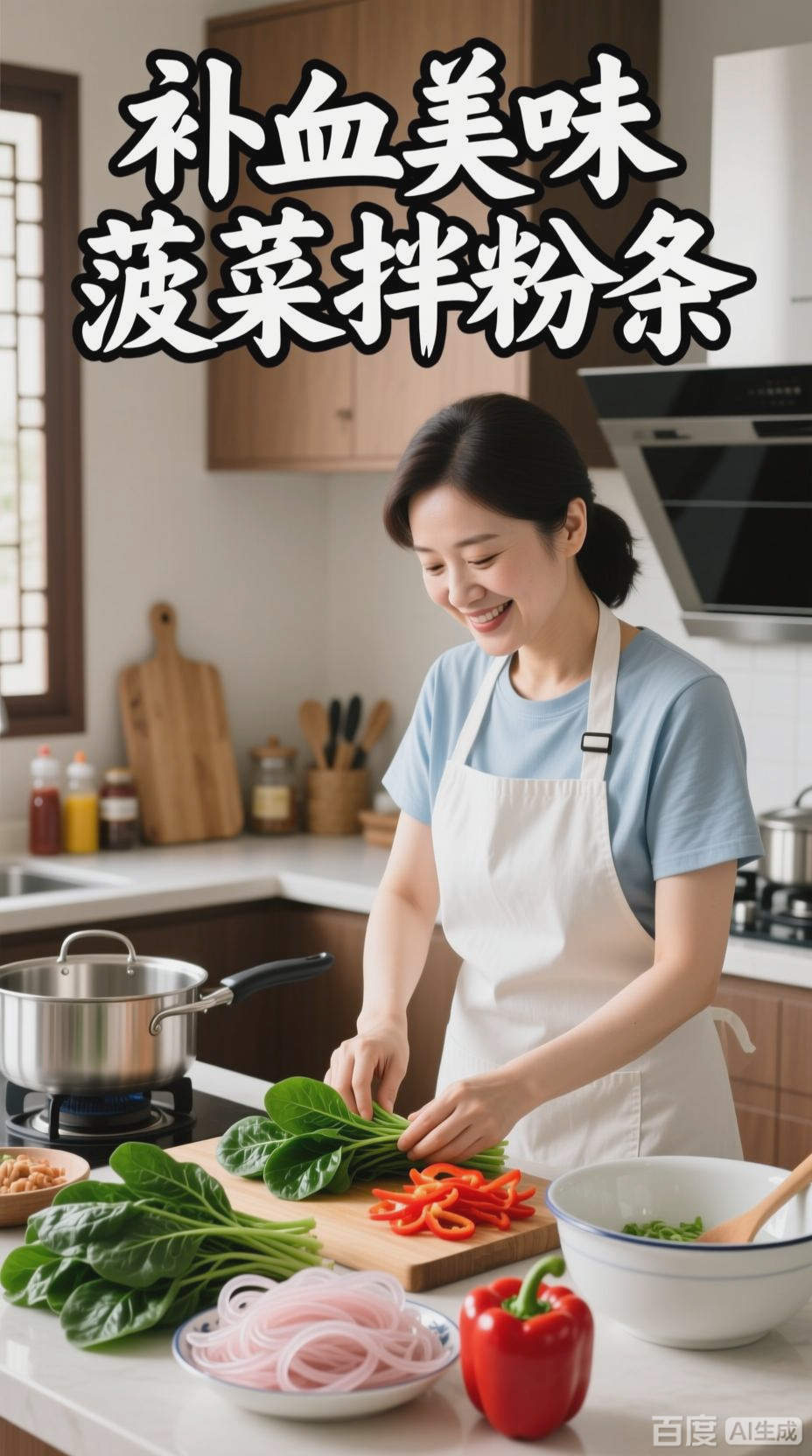 菠菜拌粉条，补血又美味