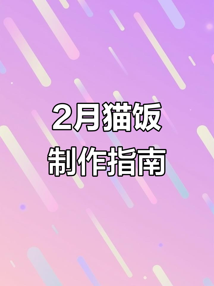 2个月猫咪食谱大公开,营养搭配全攻略