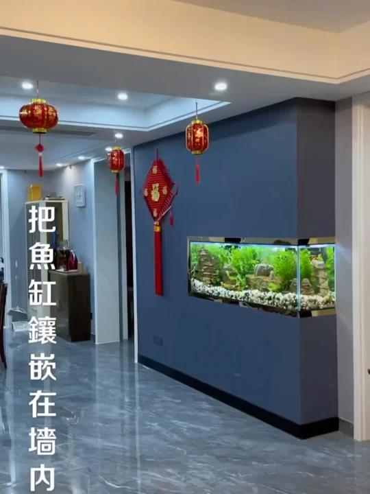 一个鱼缸拯救了一面墙