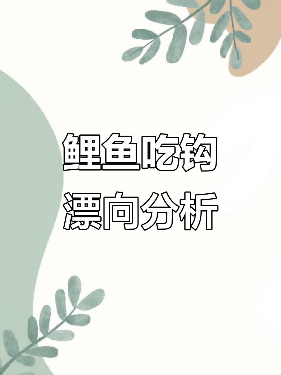 鲤鱼漂相解析:如何抓口提高中鱼率