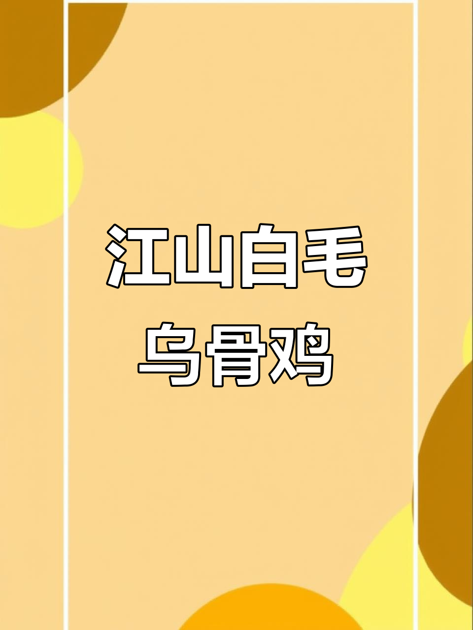 江山白乌鸡:观赏与养殖的完美结合