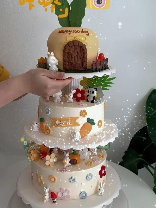 南京百日宴多层架子蛋糕