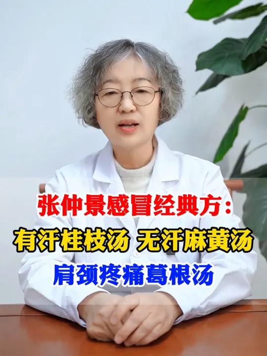 张仲景感冒经典方:有汗桂枝汤,无汗麻黄汤,肩颈疼痛葛根汤