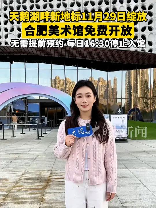 天鹅湖畔新地标11月29日绽放!合肥美术馆免费开放 无需提前预约 每日16:30停止入馆