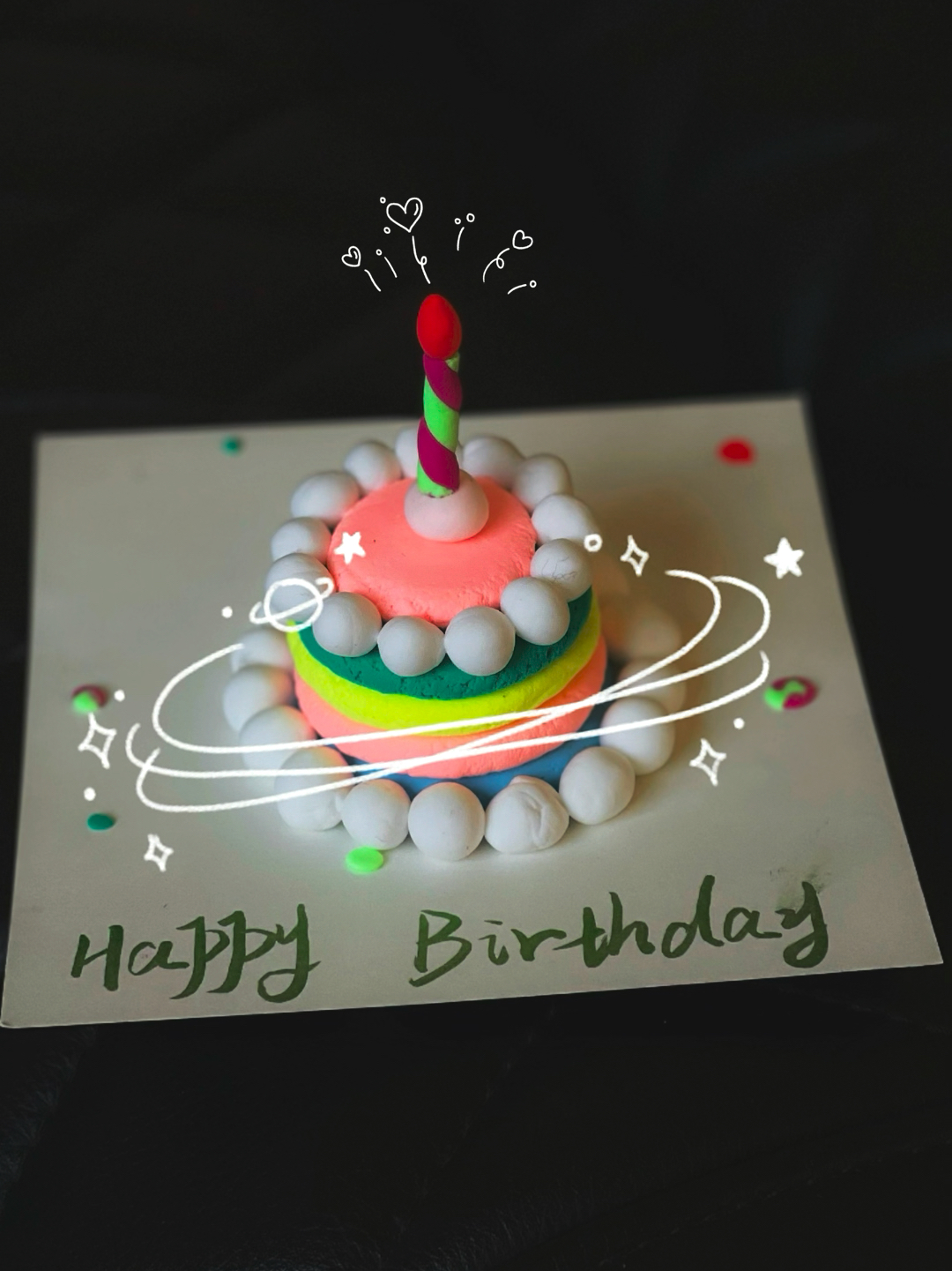 生日手工|超轻粘土蛋糕