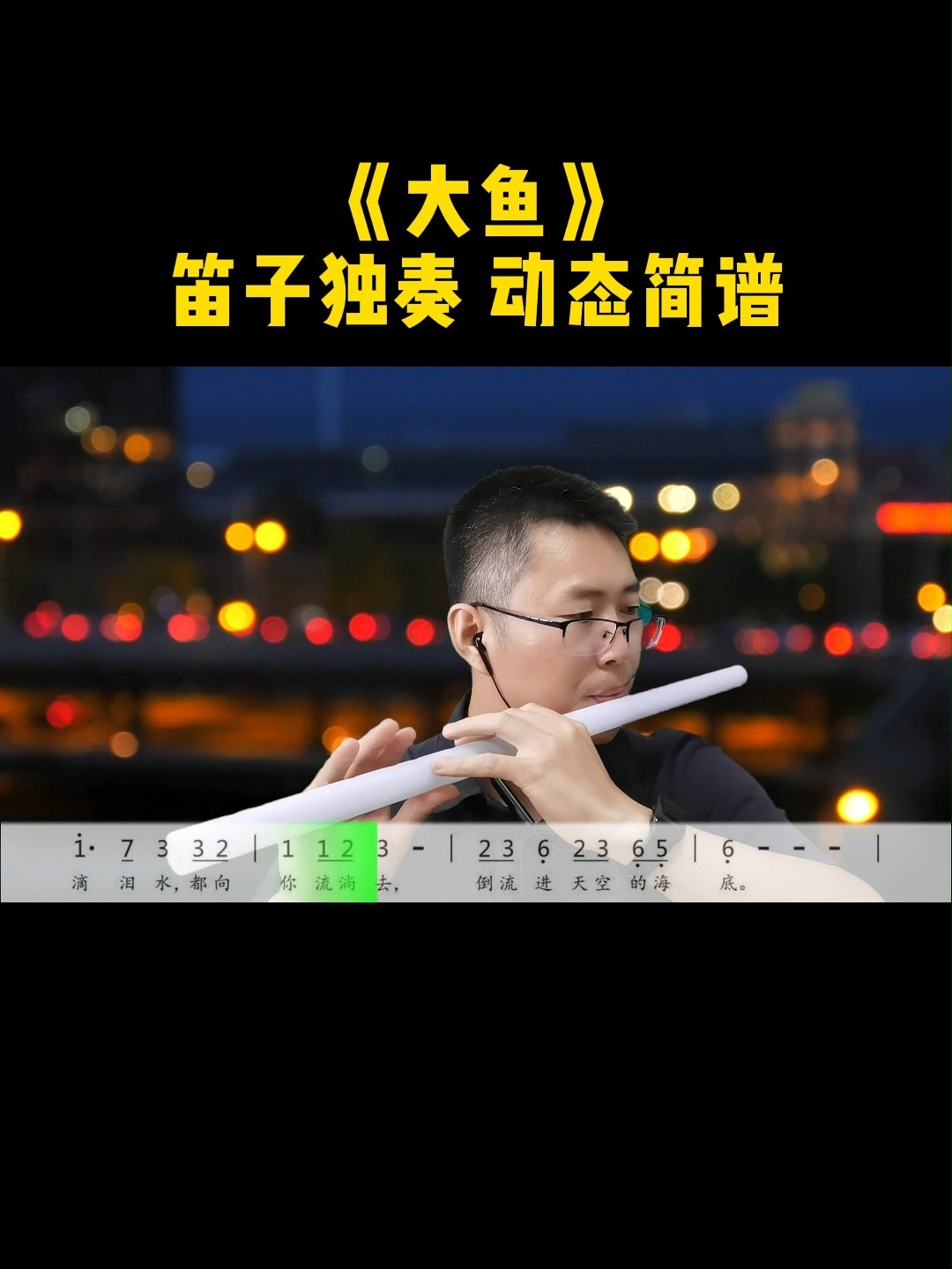 「笛子独奏」《大鱼》动态简谱