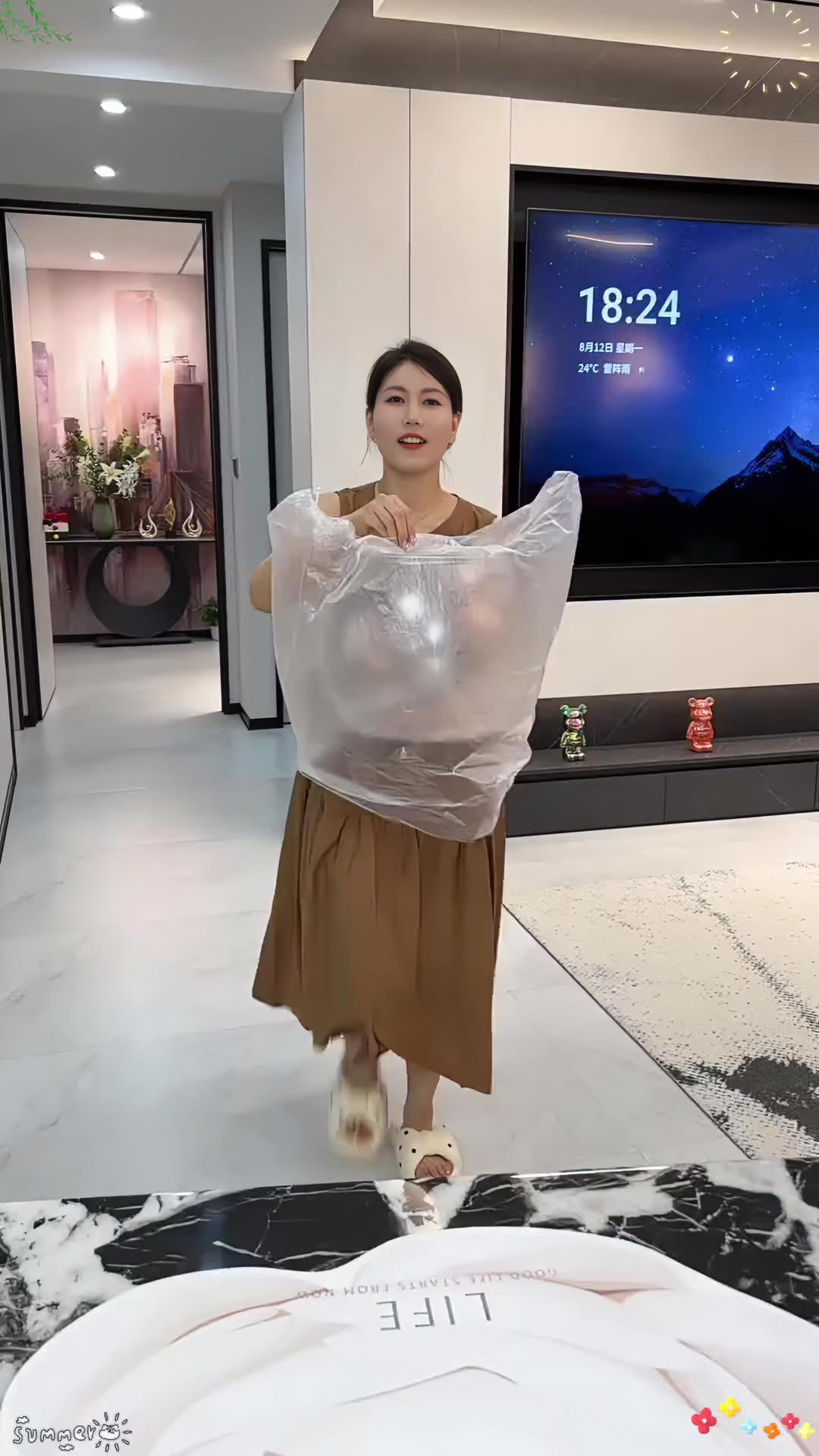 俏洁创意透明水缸塑料大号日式无铅储物鱼缸简约风客厅桌面生态缸 鱼缸 造景鱼缸 超便宜超划算