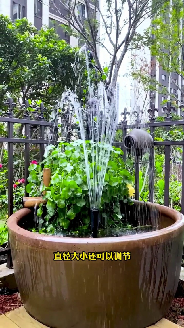 你还不知道吗?家里的鱼缸也可以做这样的喷泉水景!