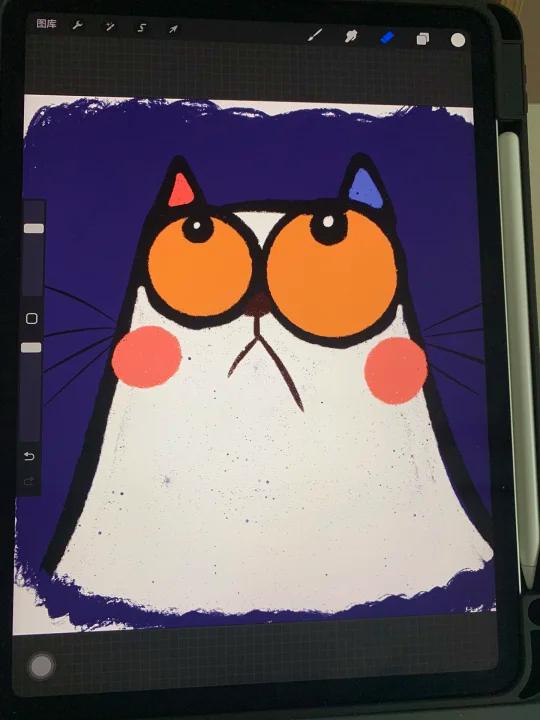 Procreate绘画教程|超简单卡通猫咪头像画法