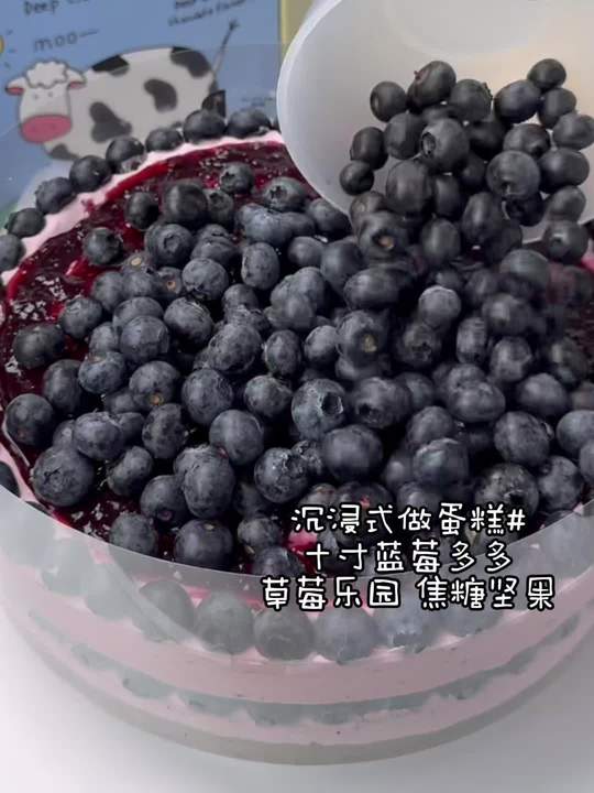沉浸式做四个十寸蛋糕，最爱蓝莓多多
