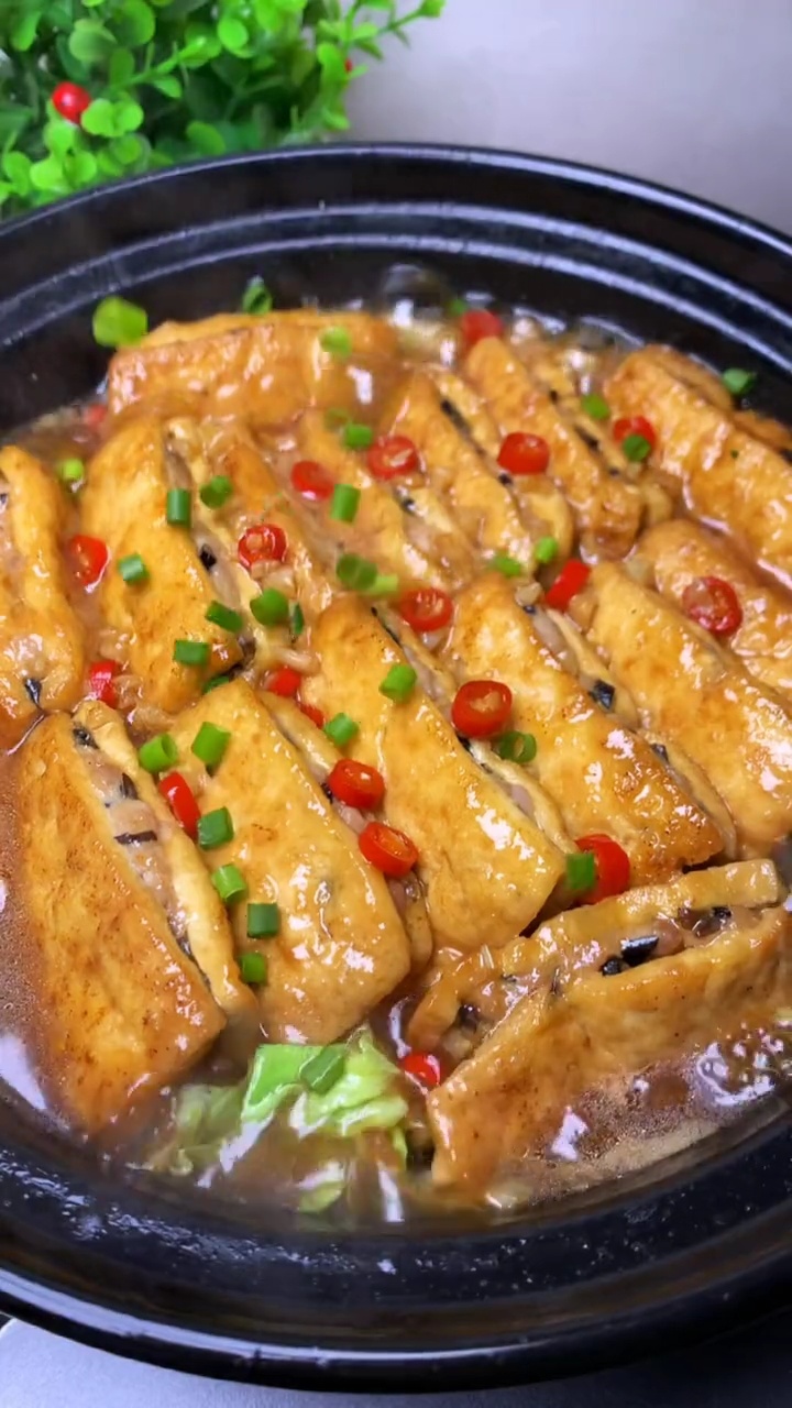 「豆腐夹肉」这样做!豆香肉香浓郁异常