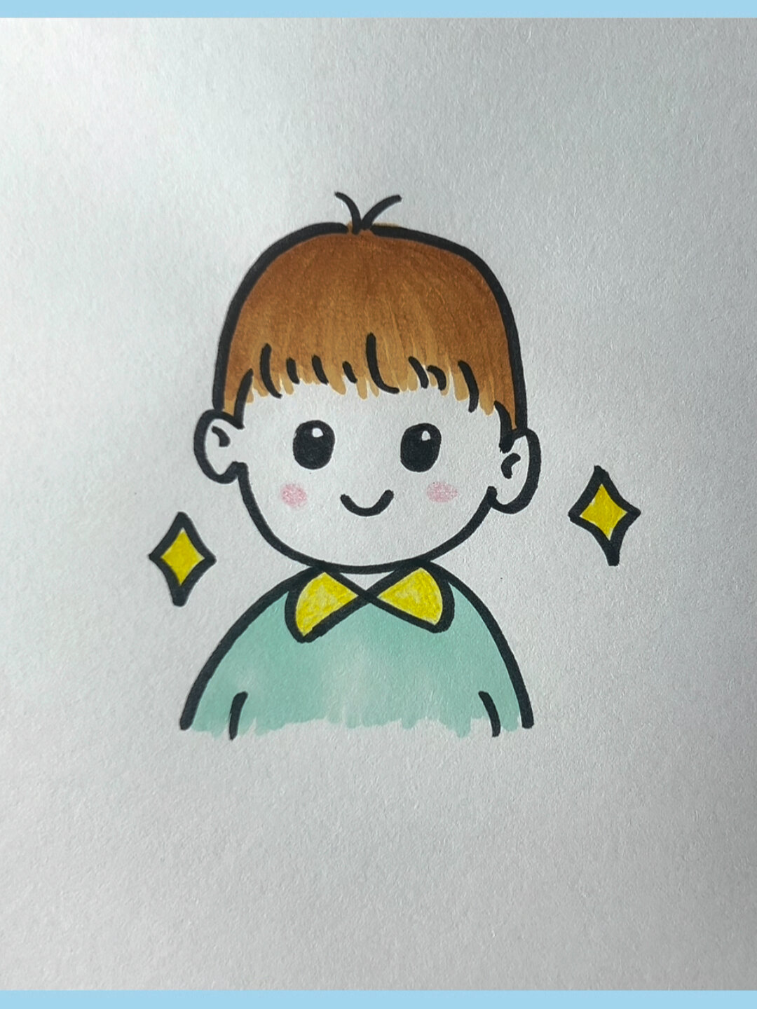 小男孩简笔画