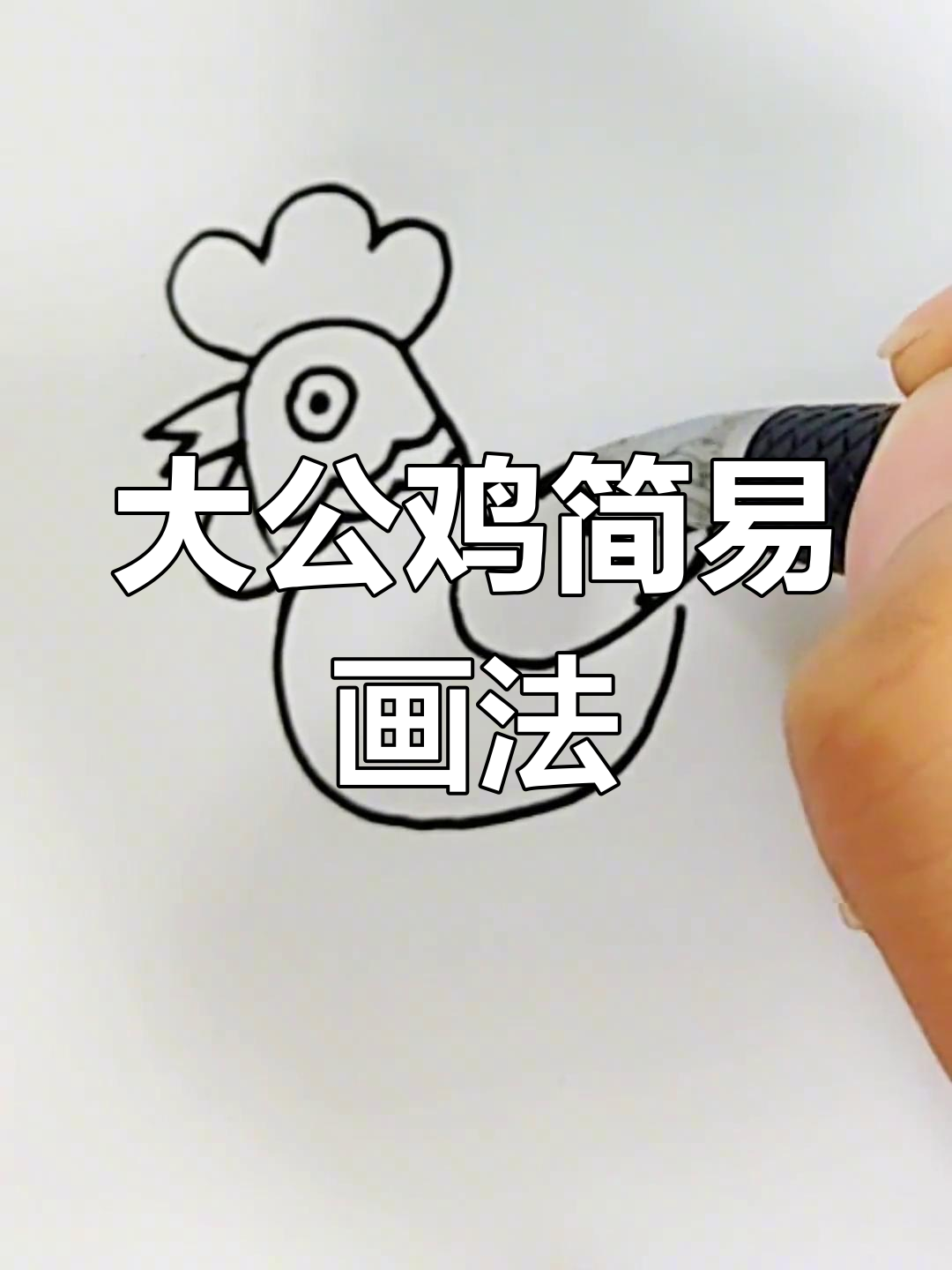 简单步骤教你画大公鸡,轻松学会动物简笔画