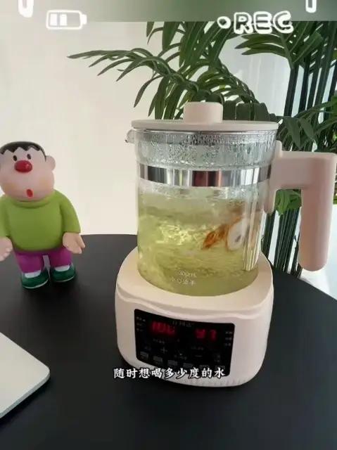 1300毫升大容量，多种功能随意调节，可以烧水保温，炖煮各种花茶小米粥，一壶多用太实用了煮