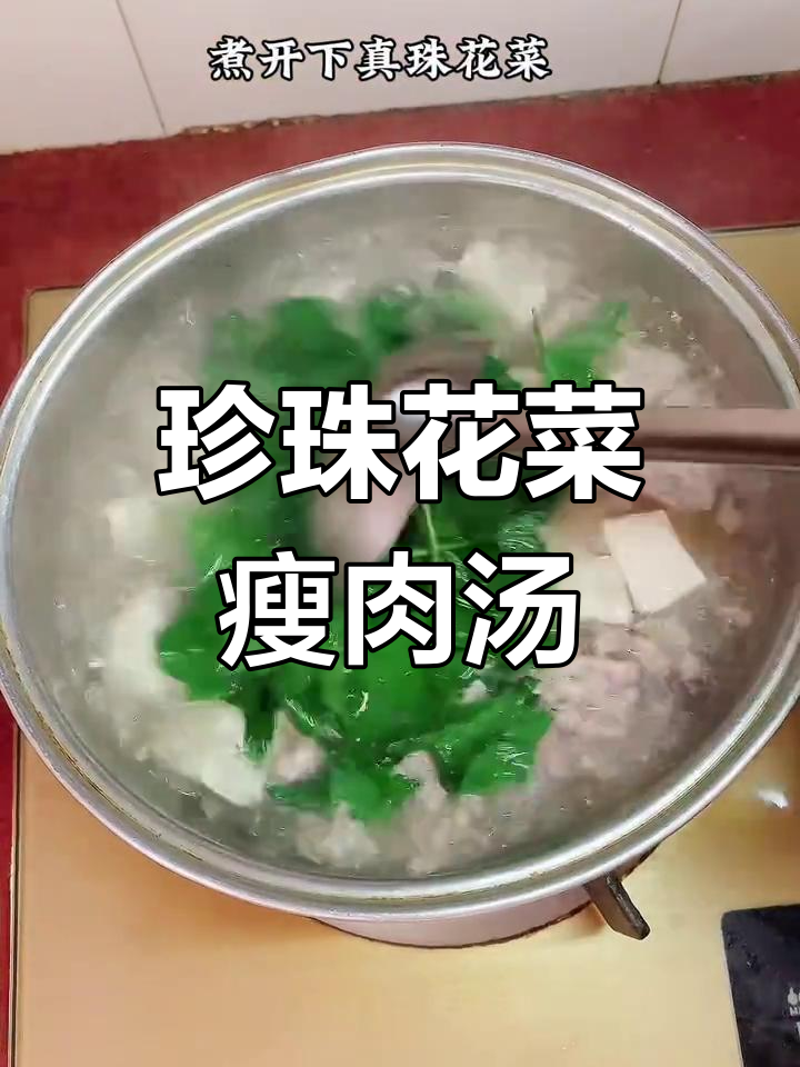 潮汕珍珠花菜瘦肉汤,家乡的味道让人怀念