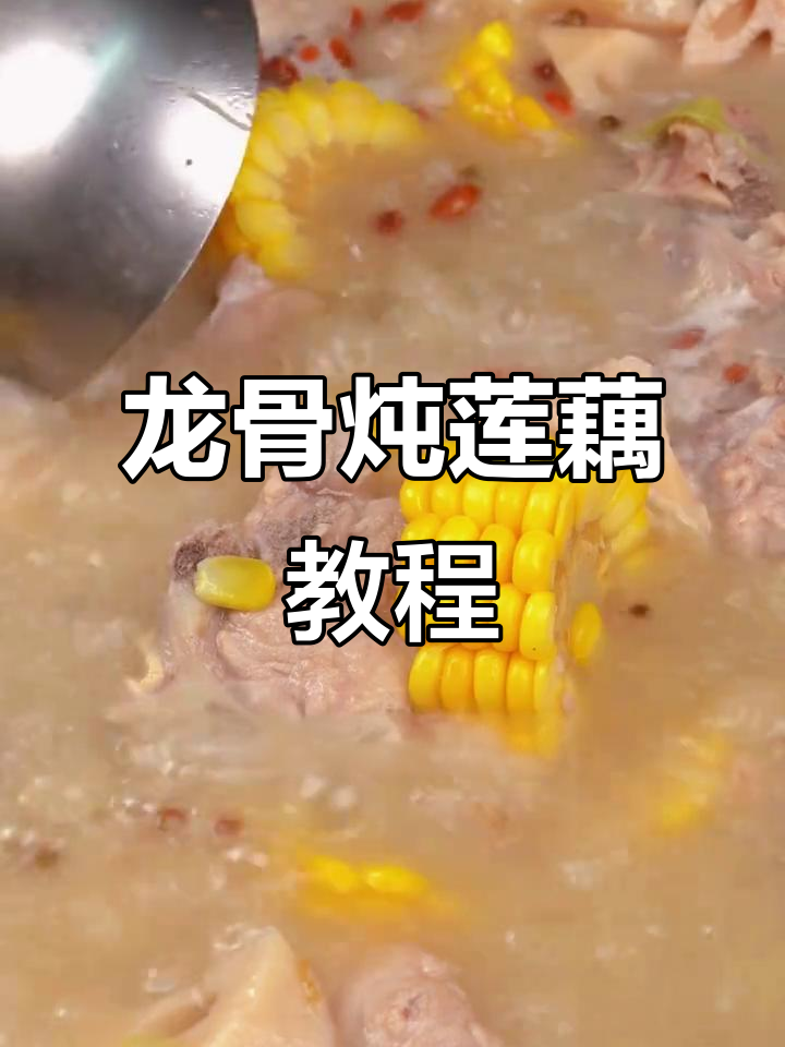 龙骨炖莲藕，汤鲜肉嫩，玉米加持更美味