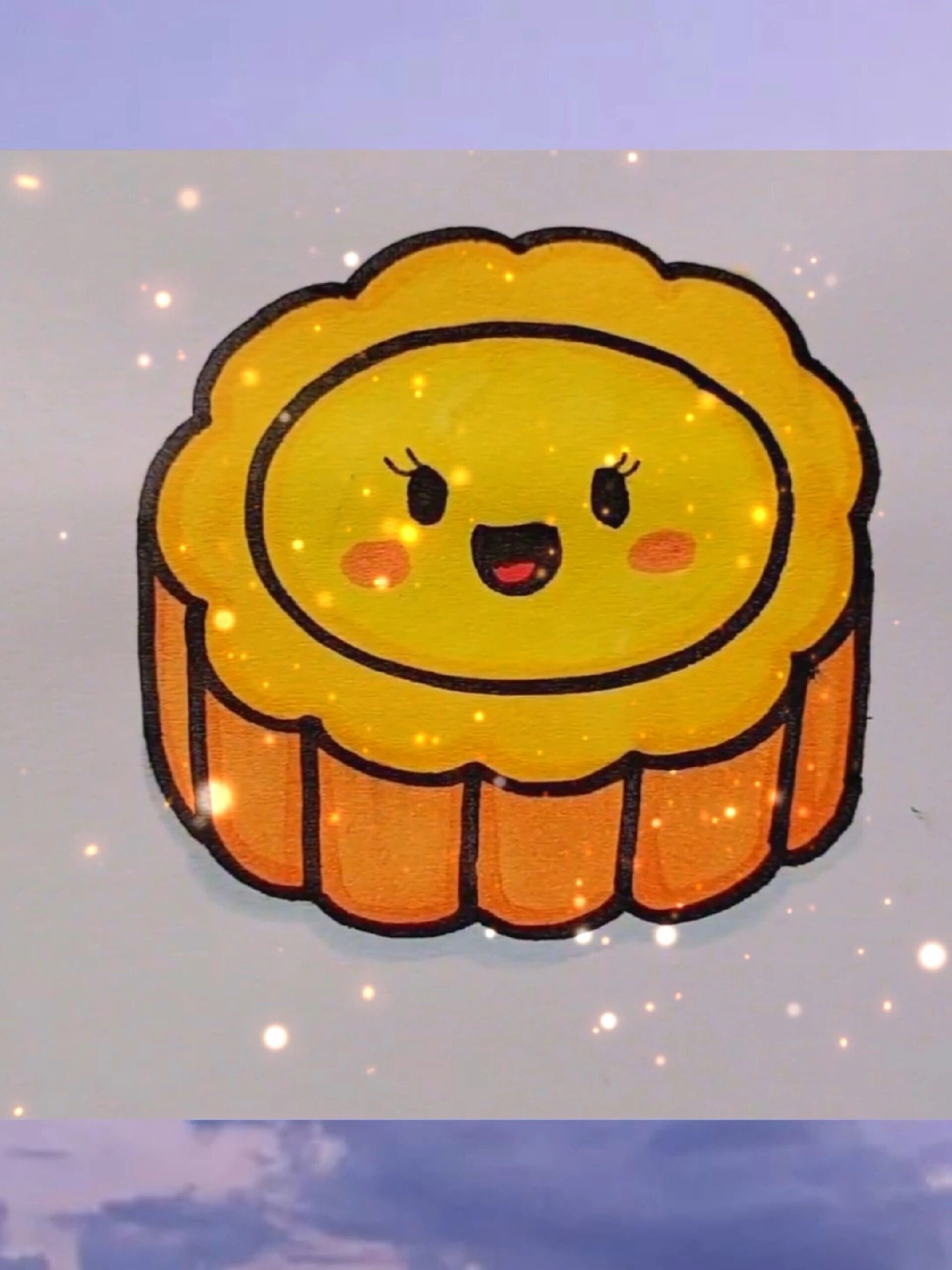 简单的月饼画法