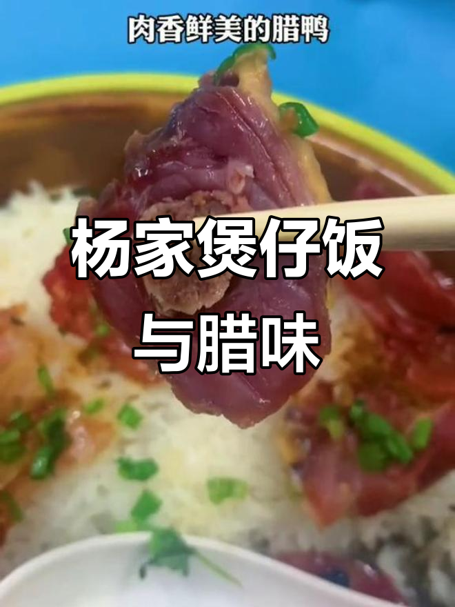 广东杨家人传承的煲仔饭,腊肉酒香四溢让人怀念