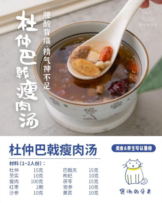 今日养生汤|杜仲巴戟瘦肉汤