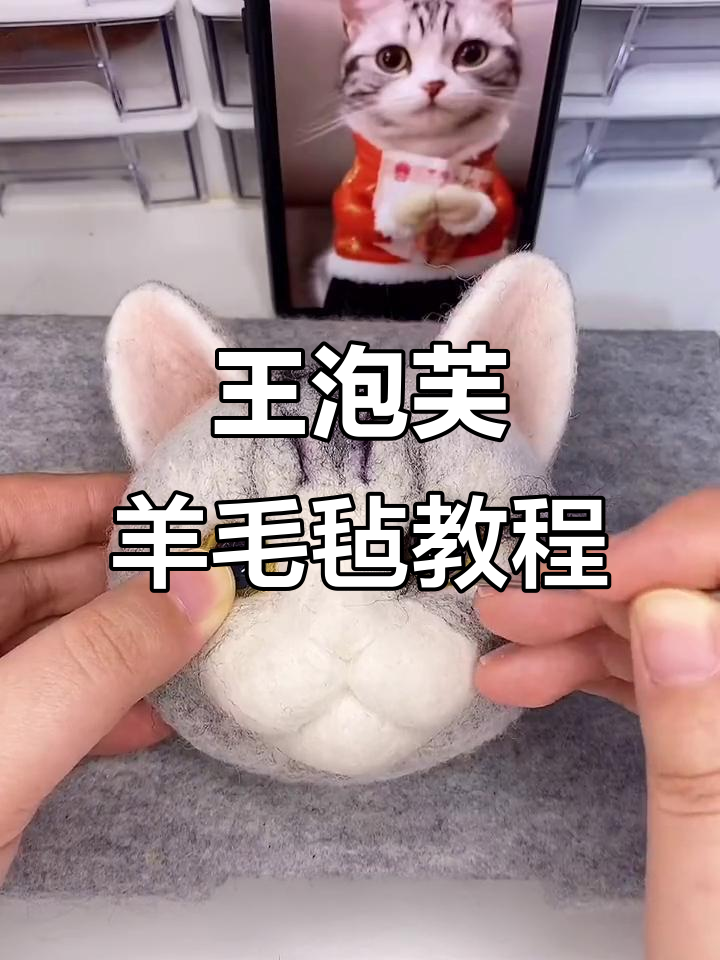 教你做王泡芙，羊毛毡手工DIY超可爱
