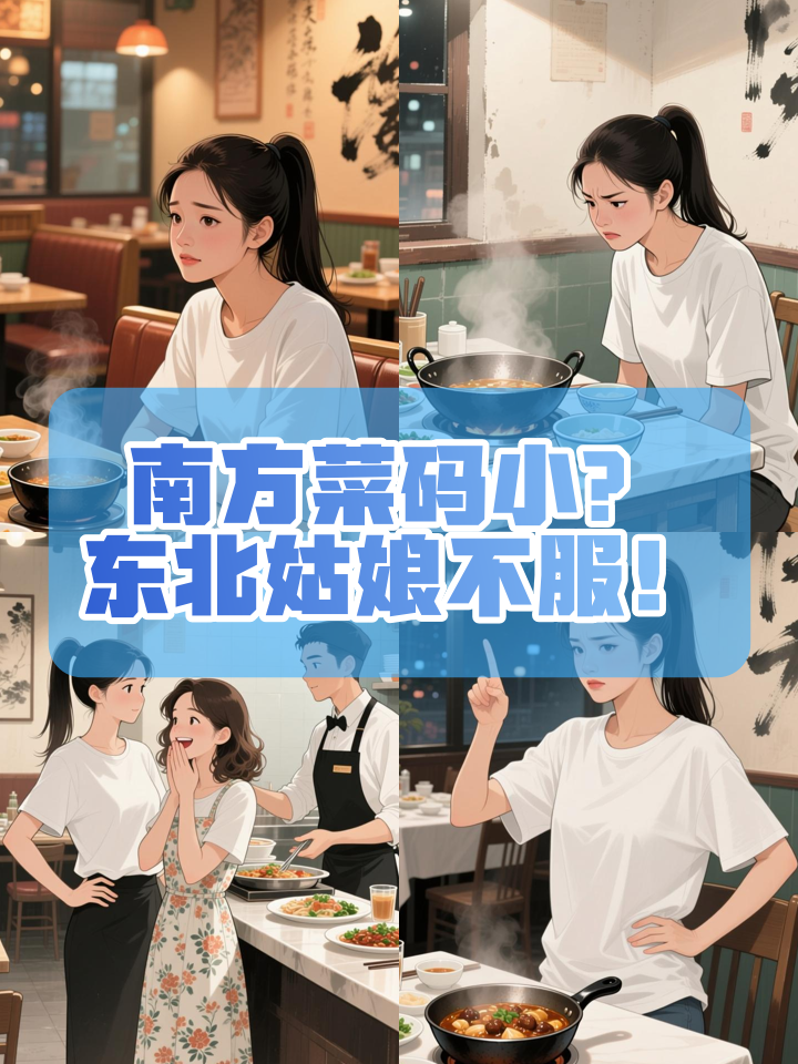 南方菜码小到离谱?东北姑娘当场“整”出大锅菜!