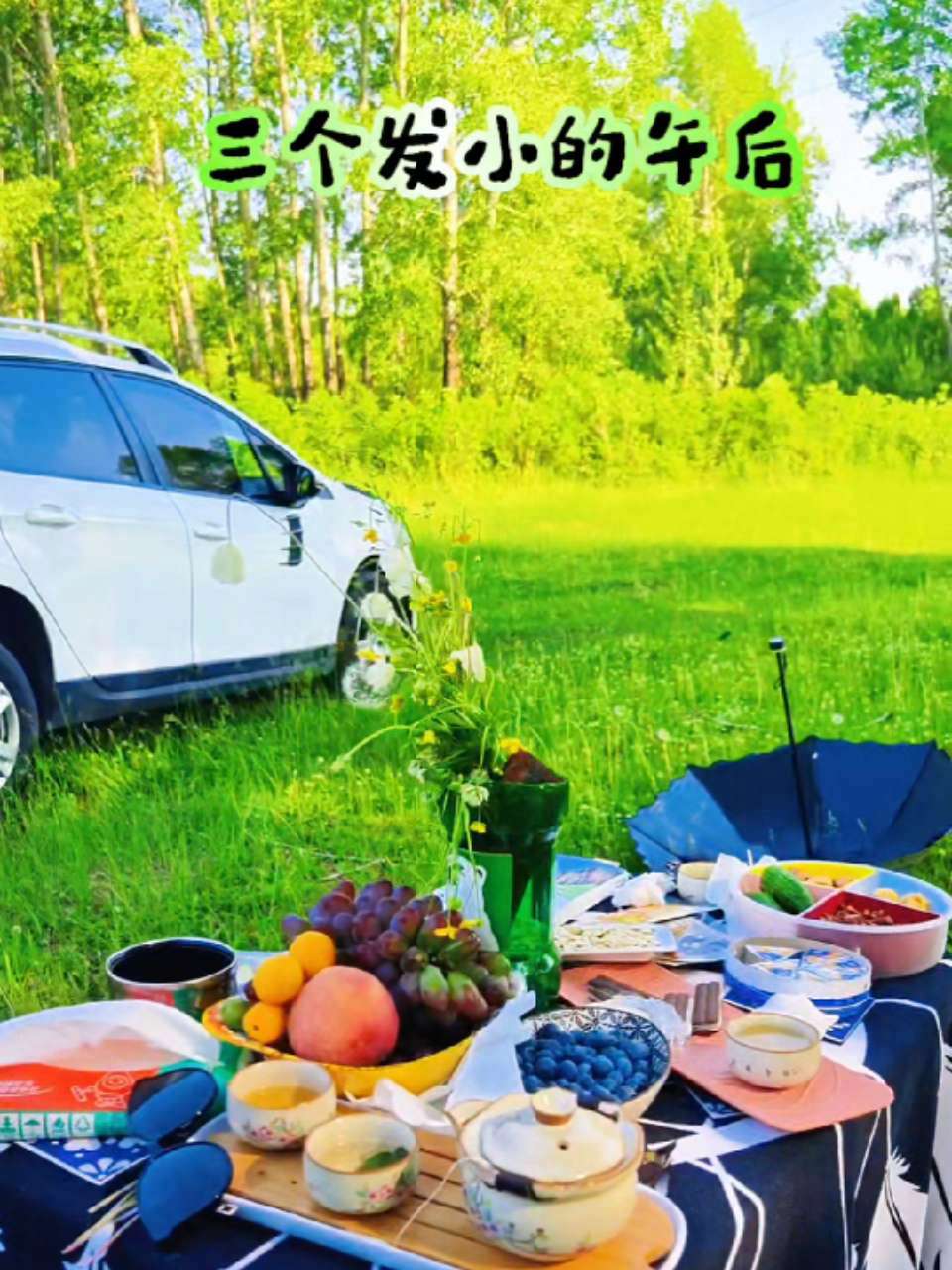 谁说仪式感只在霓虹深处?当我们三个发小把寻常下午茶在家乡的林地家煮成诗,连林间的风都学会了