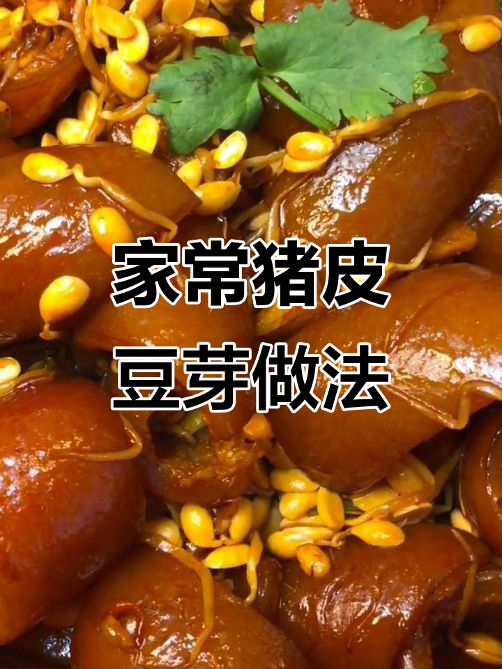 猪皮焖黄豆芽,美容又好吃,女士最爱!