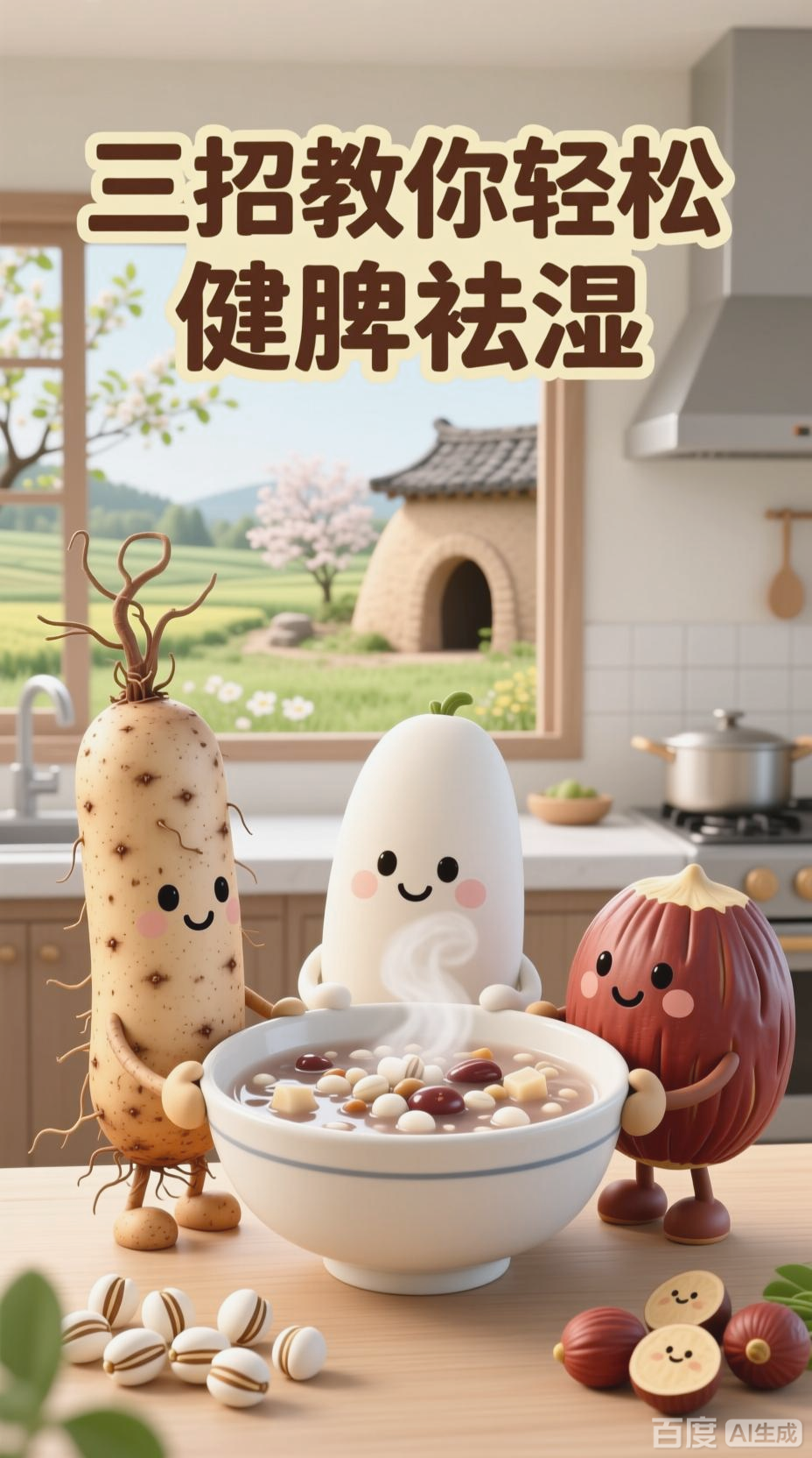 山药薏米芡实粥,健脾祛湿