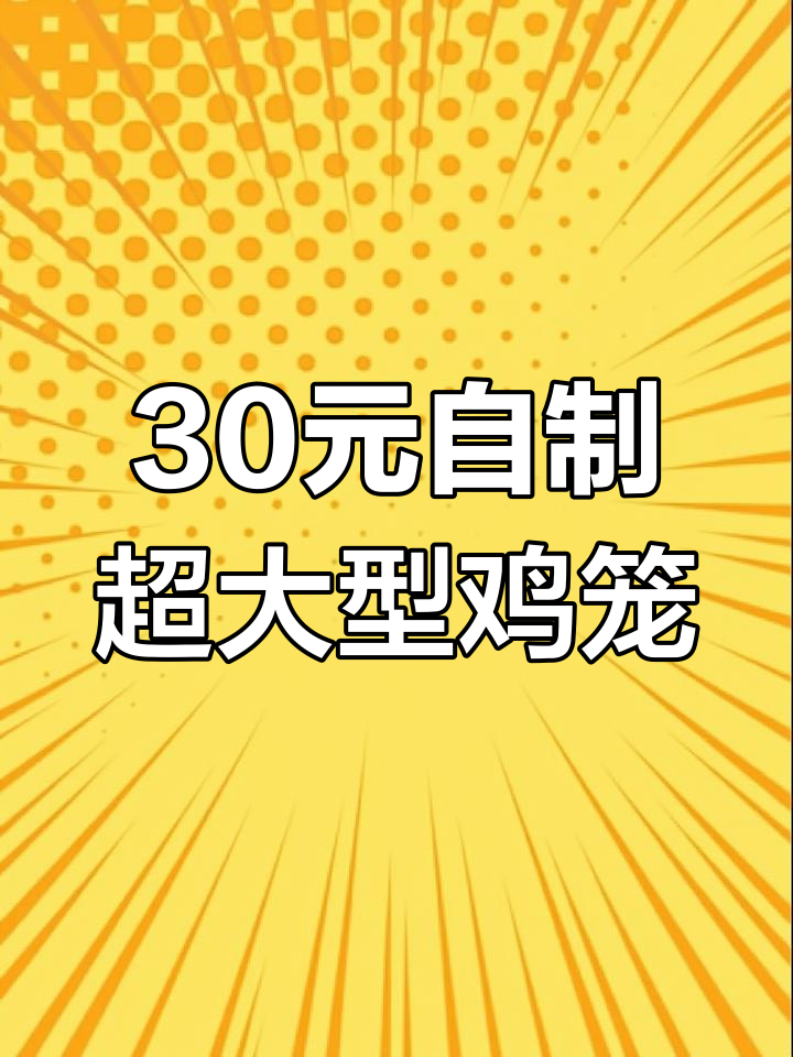 用30元打造超大鸡笼,DIY步骤全解析