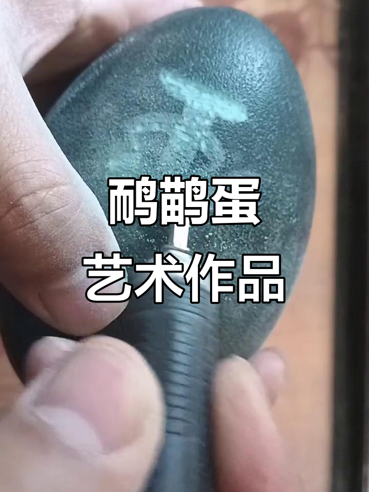 鸸鹋蛋工艺品制作完成,细节展示惊艳