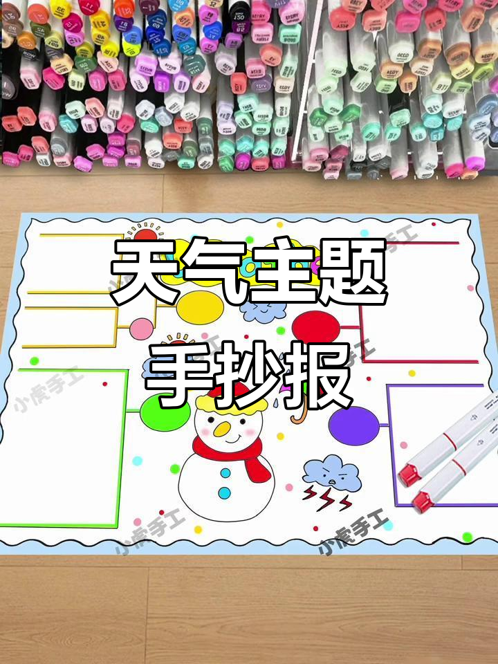 四年级英语天气手抄报,思维导图助力学习